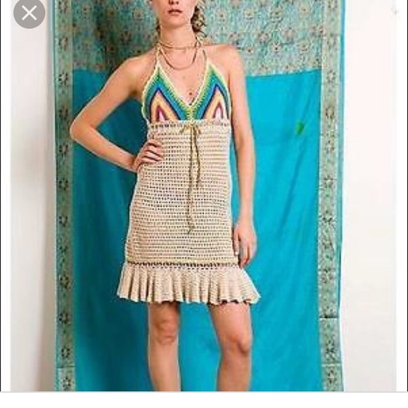 Free People Dresses & Skirts - Free people Crochet rainbow top dress